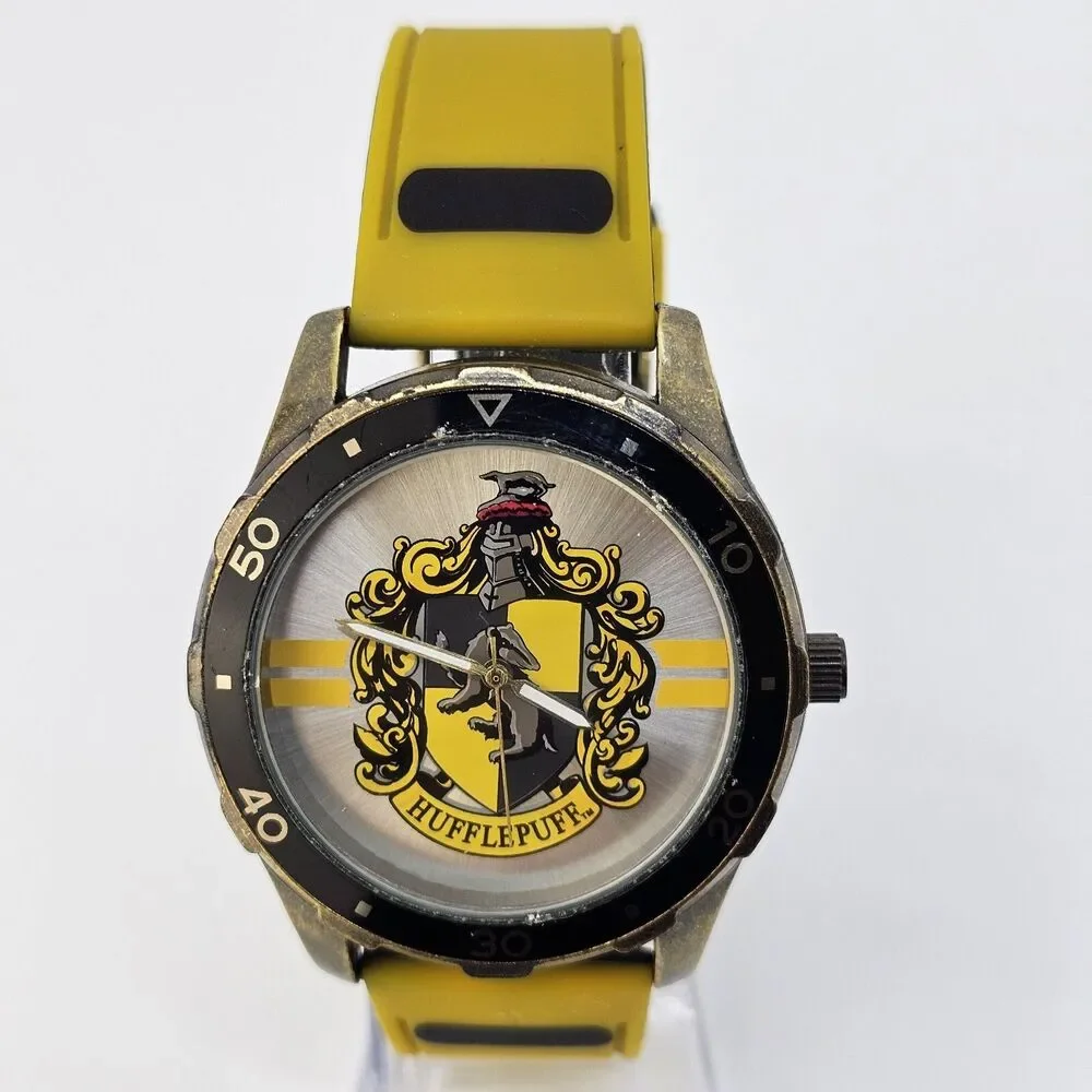 Harry Potter Hufflepuff Men' Watch 44MM‎ Gray Dial Yellow Bands New Battery